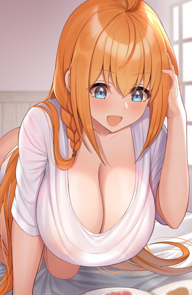 胸チラの二次エロ画像くだしあ。