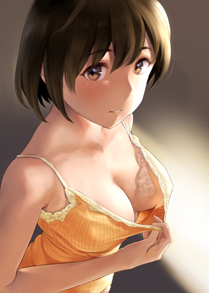 胸チラの二次エロ画像くだしあ。