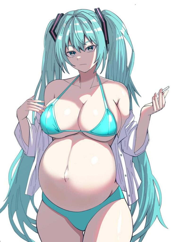 妊娠の可愛い二次元画像。
