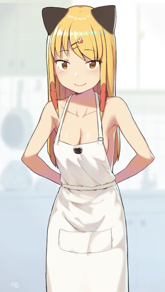 裸エプロンのよさを再確認できるエロ画像