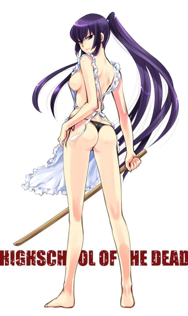 裸エプロンの可愛い二次元画像。