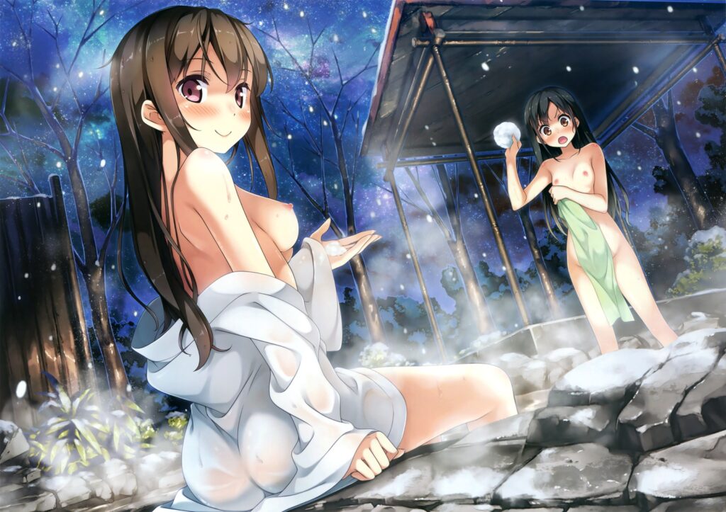 温泉の虹エロ画像