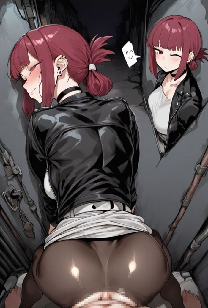 スーパーの裏でヤニ吸うふたりの背徳感あふれるエロ画像