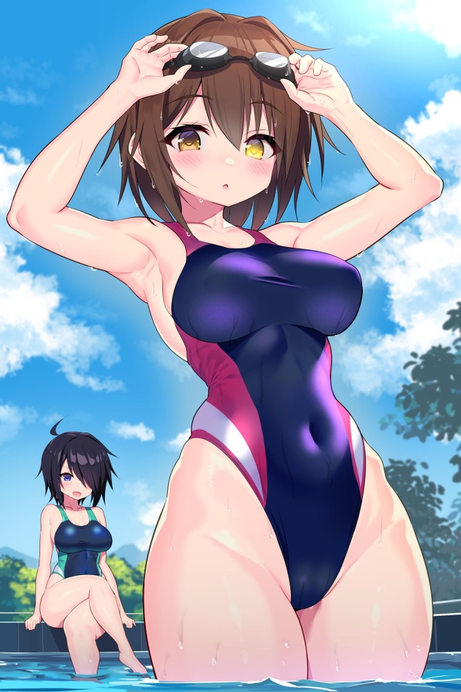 競泳水着の高画質なエロ画像を探してみました!