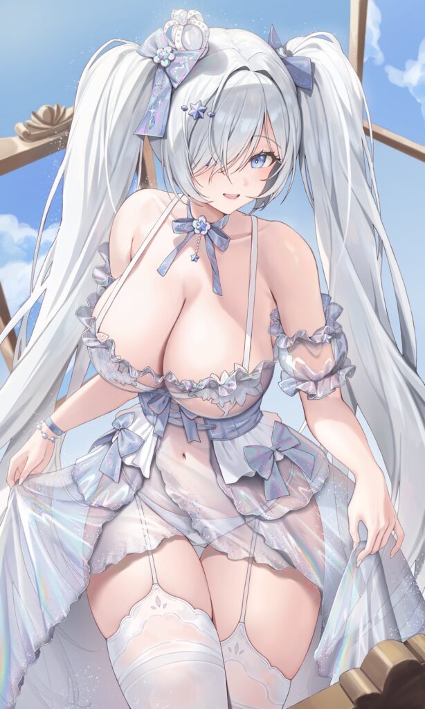 銀髪の二次エロ画像で抜きたい!
