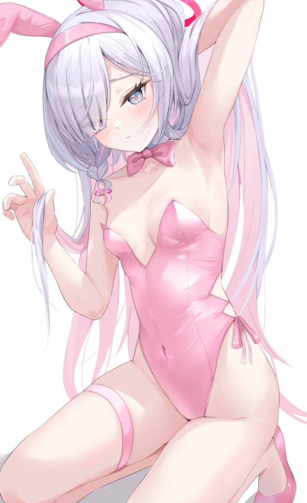 銀髪の萌えイラスト