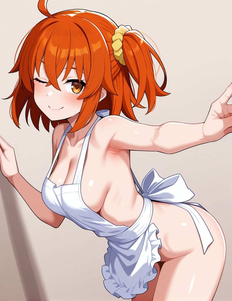 裸エプロンのエロ画像 5