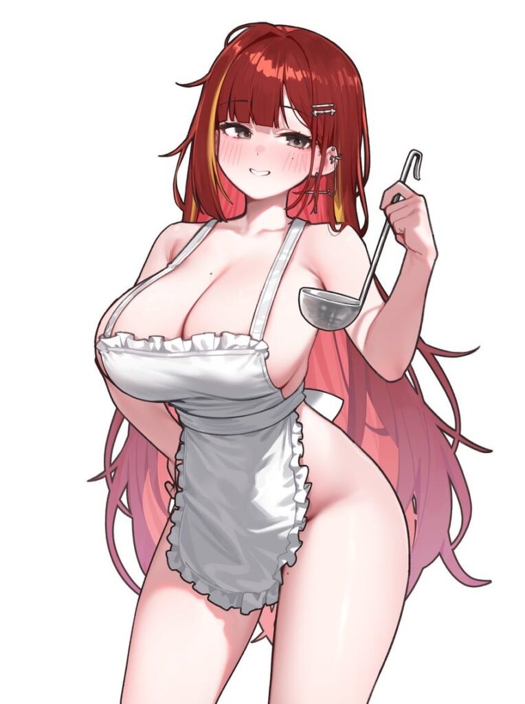 裸エプロンのエロ画像 6