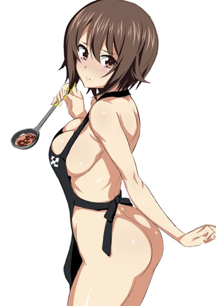裸エプロンのエロ画像 16