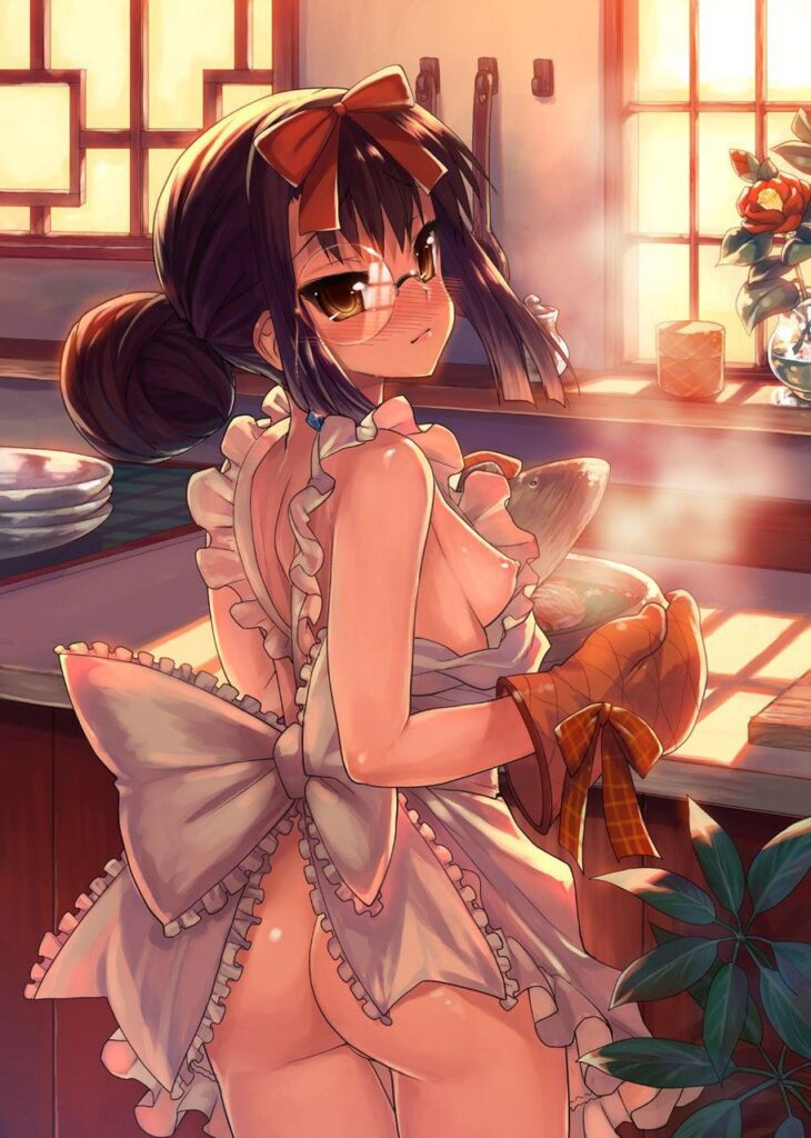 裸エプロンのエロ画像 2