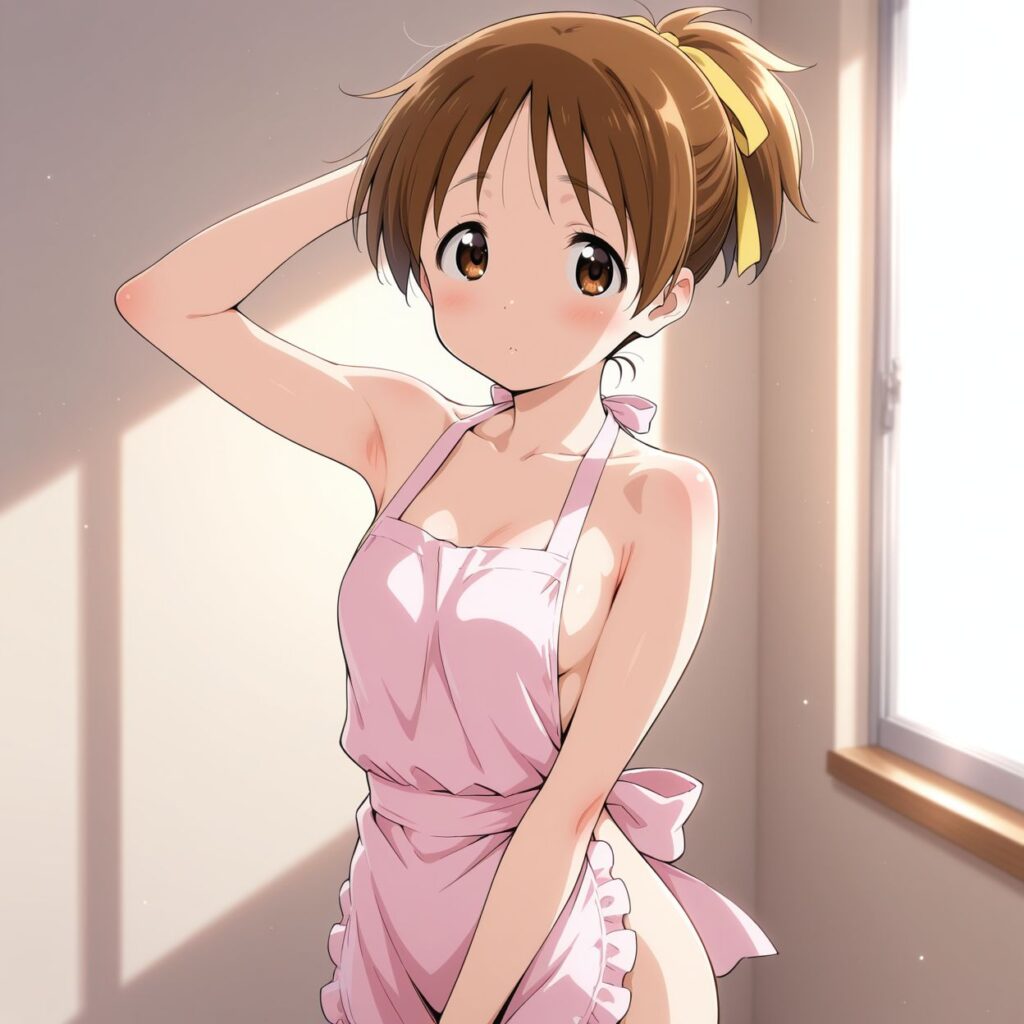裸エプロンのエロ画像 13