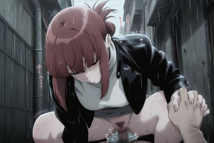 スーパーの裏でヤニ吸うふたりのエロ画像 17