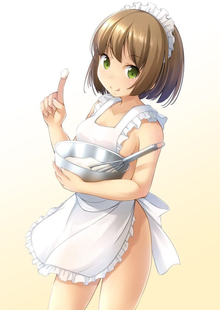 裸エプロンのエロ画像 20枚