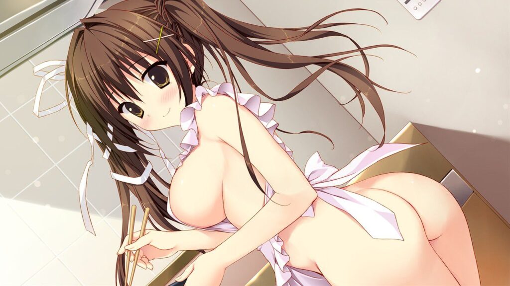 裸エプロンのエロ画像 7