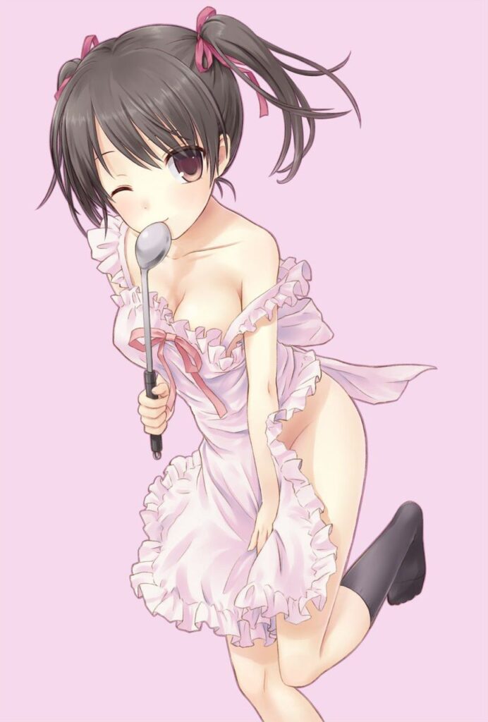 裸エプロンのエロ画像 4