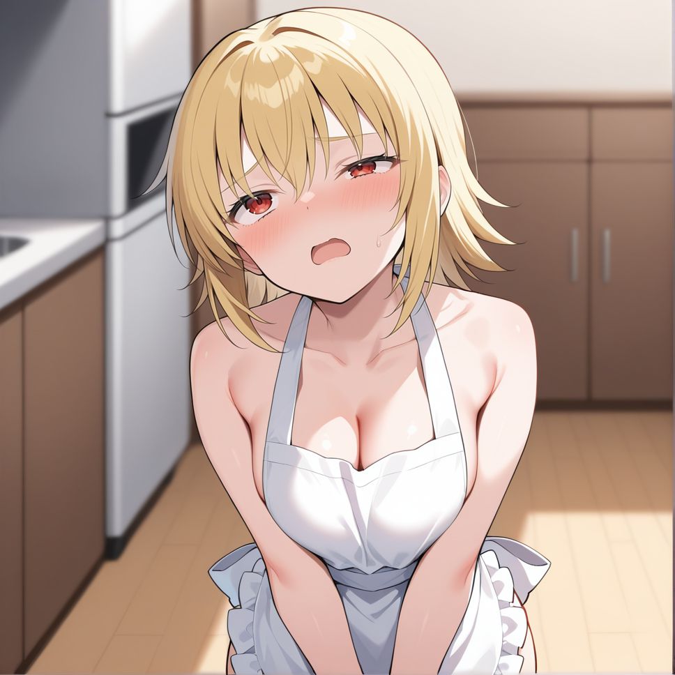 裸エプロンのエロ画像 11